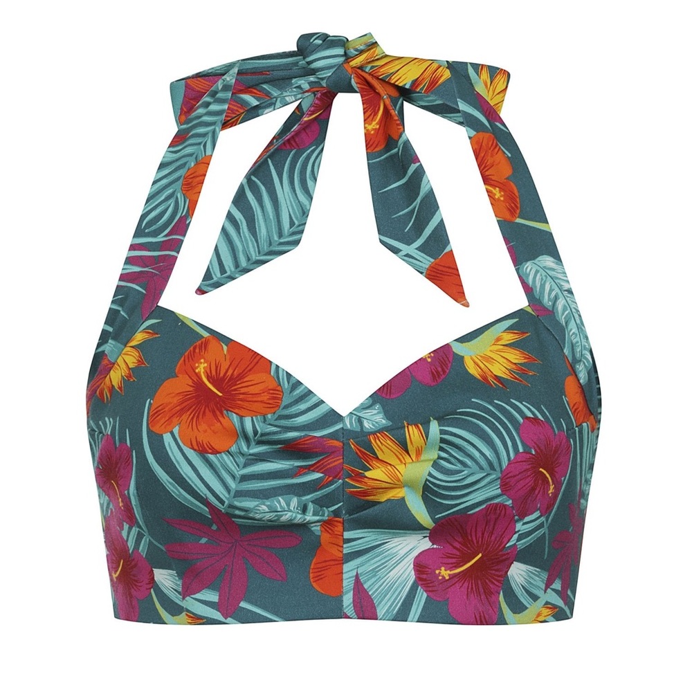 Collectif Mainline Adriana Tropico Crop/Bra Top